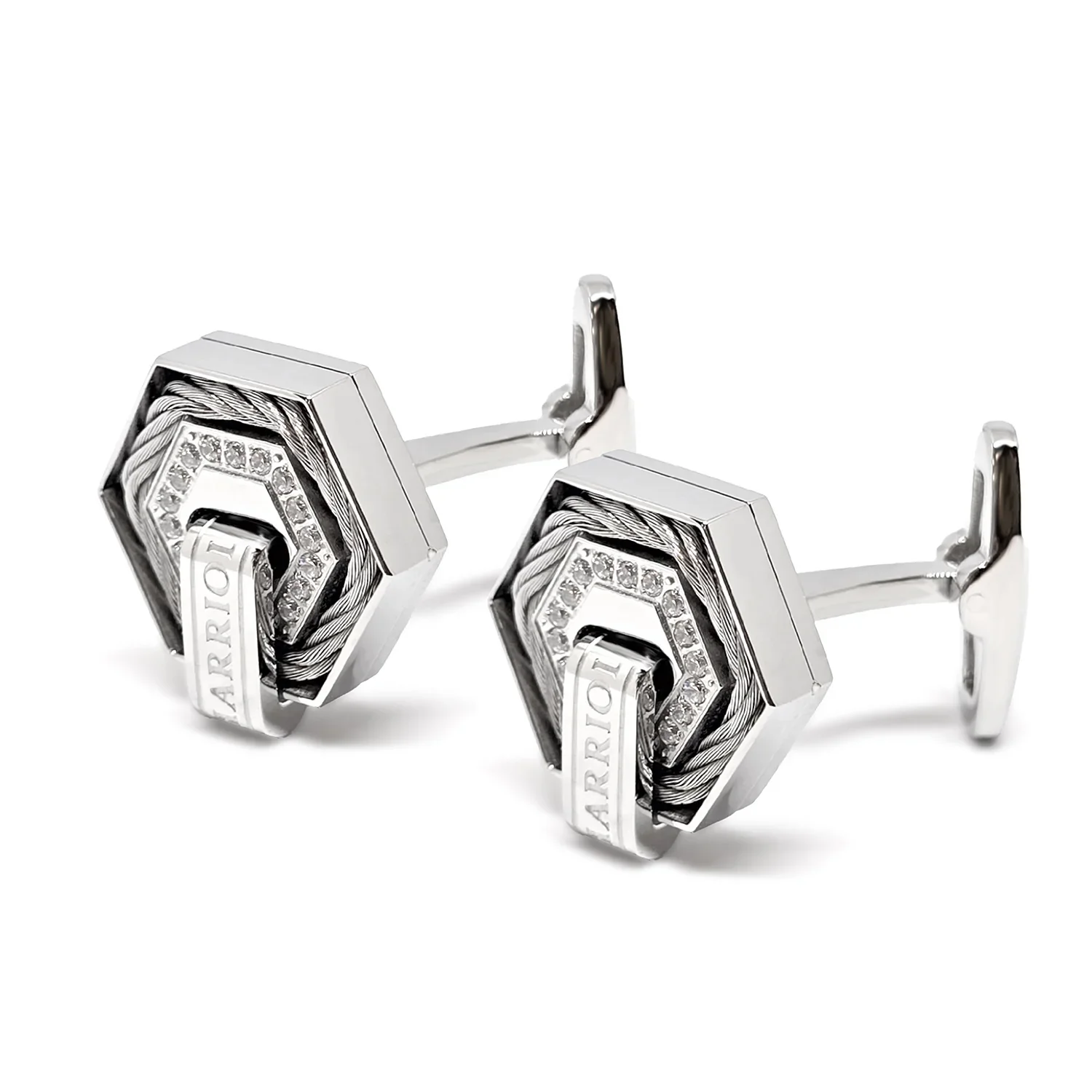 Celtic® Hex Diamonds Cufflinks - Image 3