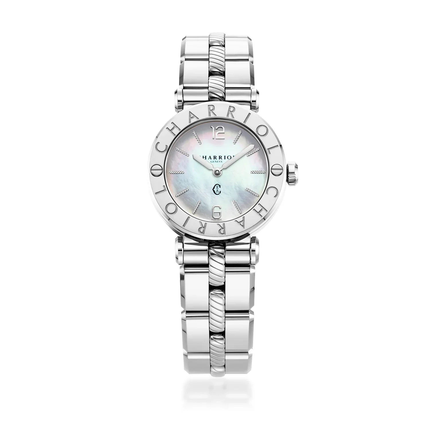 NAVIGATOR CRUISE, 28MM, QUARTZ CALIBRE, MOTHER-OF-PEARL DIAL, STEEL "CHARRIOL CHARRIOL" BEZEL, METAL INTERCHANGEABLE BRACELET - Image 4