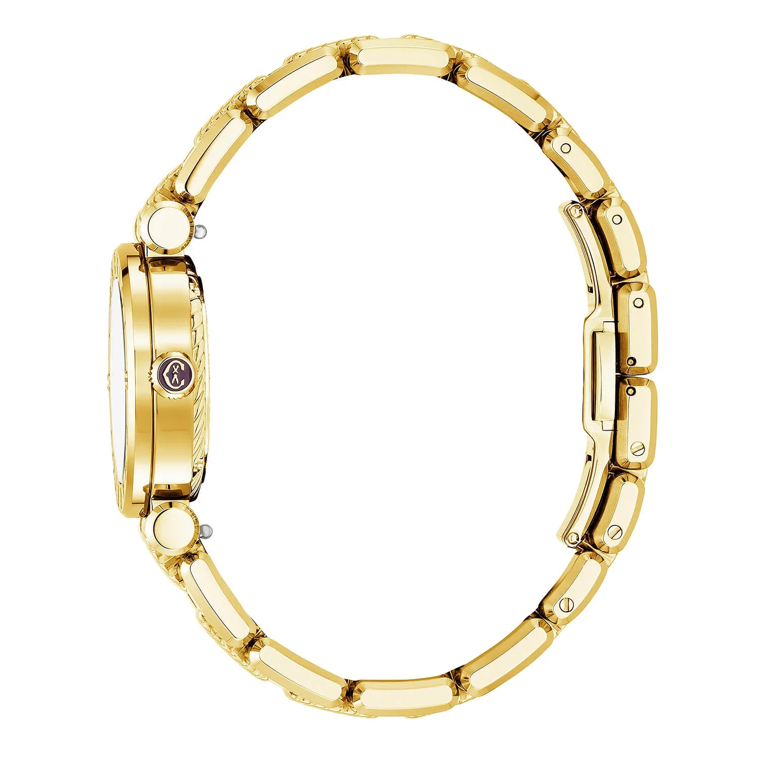 NAVIGATOR CRUISE, 28MM, QUARTZ CALIBRE, WHITE MOTHER-OF-PEARL WITH 12 ROMAN FIGURES DIAL, STEEL YELLOW GOLD PVD "CHARRIOL CHARRIOL" WITH 2 SCREWS BEZEL, METAL YELLOW GOLD PVD INTERCHANGEABLE BRACELET - Image 3