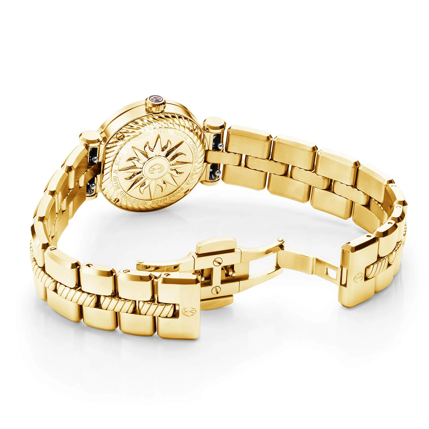 NAVIGATOR CRUISE, 28MM, QUARTZ CALIBRE, MOTHER-OF-PEARL DIAL, 30 DIAMONDS BEZEL, STEEL YELLOW GOLD PVD INTERCHANGEABLE BRACELET - Image 2