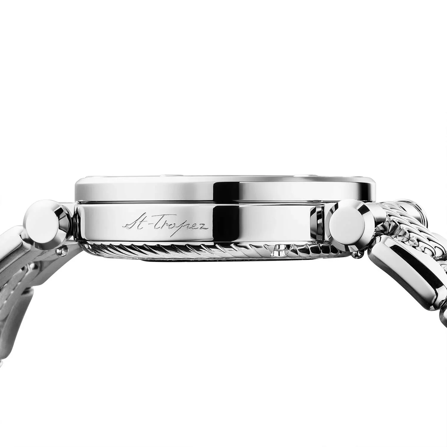 NAVIGATOR CRUISE, 36MM, CHARRIOL SKELETON AUTOMATIC CALIBRE, CRYSTAL WITH 12 DIAMONDS INDEX INNER RING DIAL, STEEL WITH 30 FULLCUTS DIAMONDS & 6 DIAMONDS, METAL INTERCHANGEABLE BRACELET - Image 6