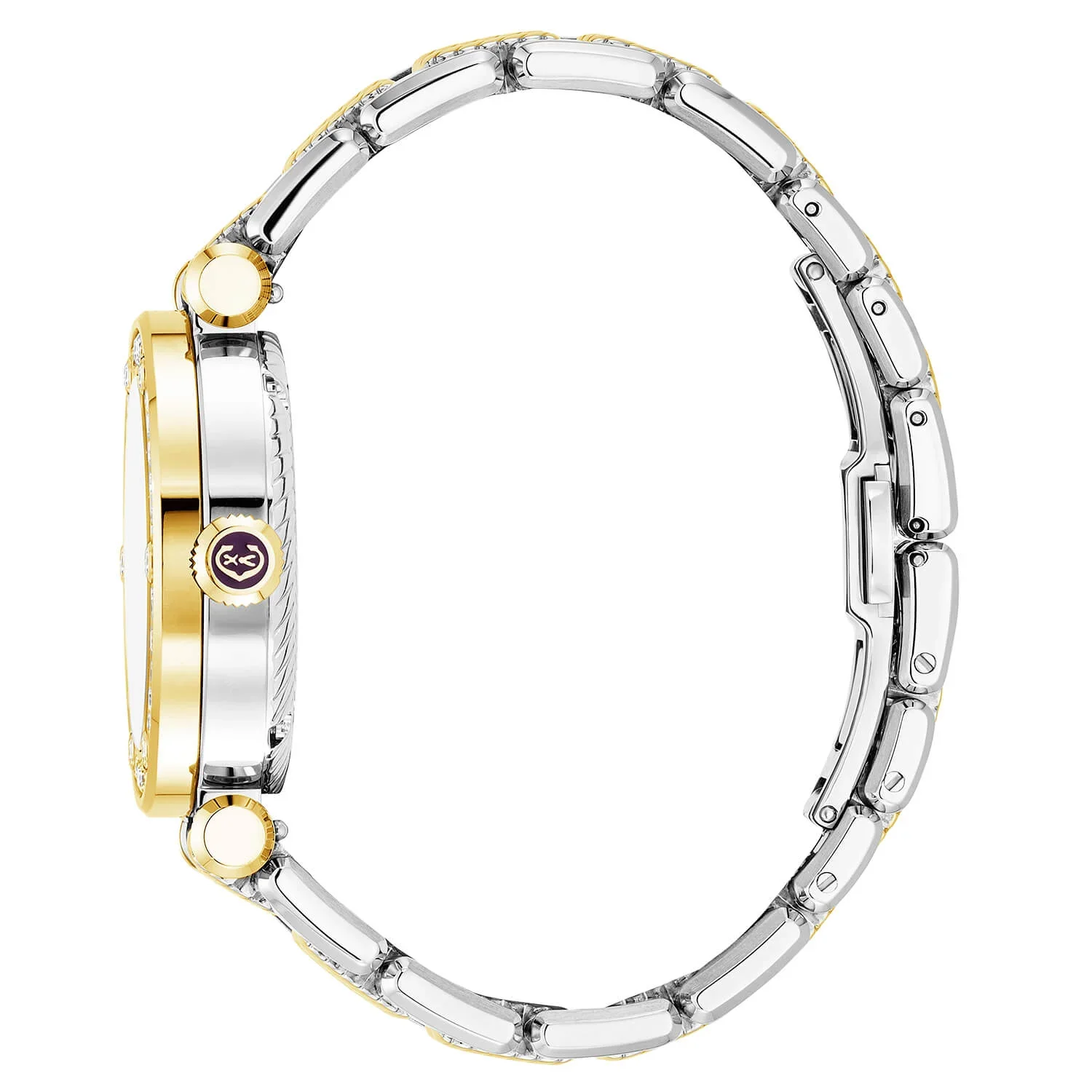 NAVIGATOR CRUISE, 36MM, CHARRIOL SKELETON AUTOMATIC CALIBRE, CRYSTAL WITH 12 DIAMONDS INDEX INNER RING DIAL, STEEL YELLOW GOLD PVD WITH 30 FULLCUTS DIAMONDS & 6 DIAMONDS BEZEL, METAL BICOLOR INTERCHANGEABLE BRACELET - Image 7