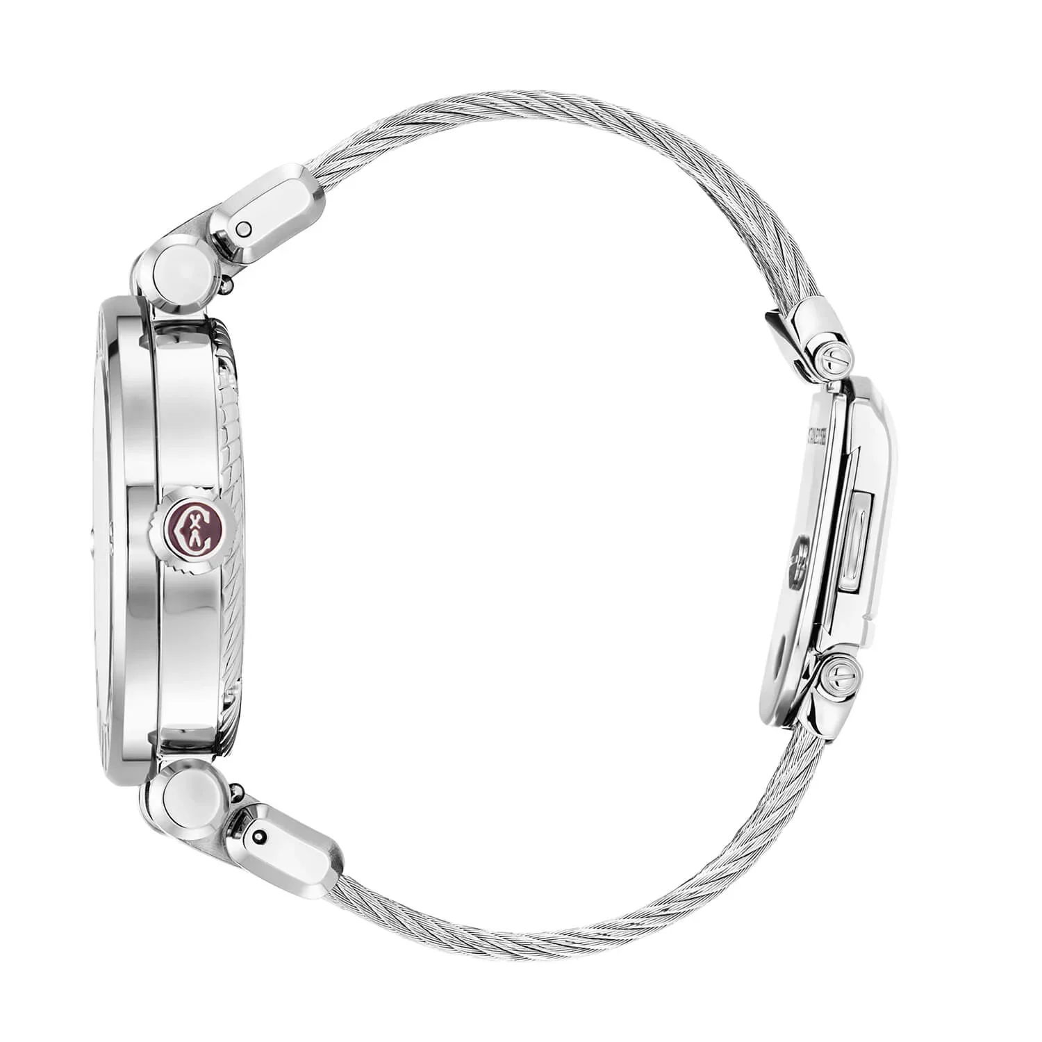 NAVIGATOR CRUISE, 36MM, QUARTZ CALIBRE, WHITE CIRCULAR AND SUN CENTER WITH 12 ROMAN FIGURES DIAL, STEEL "CHARRIOL CHARRIOL" WITH 2 SCREWS BEZEL, STEEL INTERCHANGEABLE CABLE BRACELET - Image 3