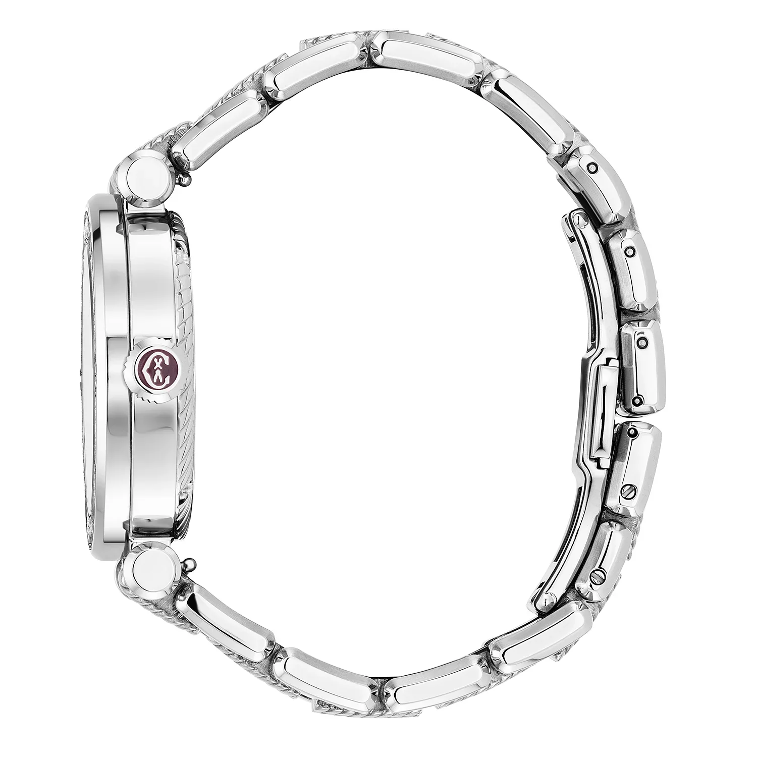 NAVIGATOR CRUISE, 36MM, QUARTZ CALIBRE, MOTHER-OF-PEARL DIAL, 30 DIAMONDS BEZEL, STEEL INTERCHANGEABLE BRACELET - Image 3