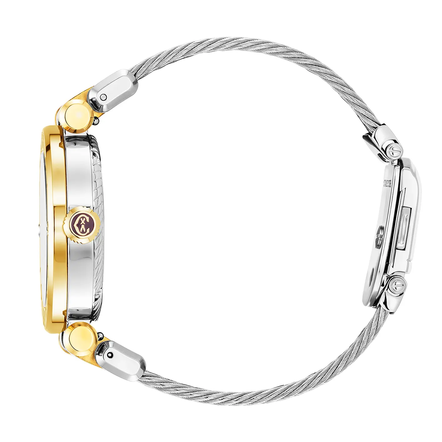 NAVIGATOR CRUISE, 36MM, QUARTZ CALIBRE, MOTHER-OF-PEARL WITH 10 DIAMONDS DIAL, "CHARRIOL CHARRIOL" BEZEL, STEEL CABLE INTERCHANGEABLE BRACELET - Image 3