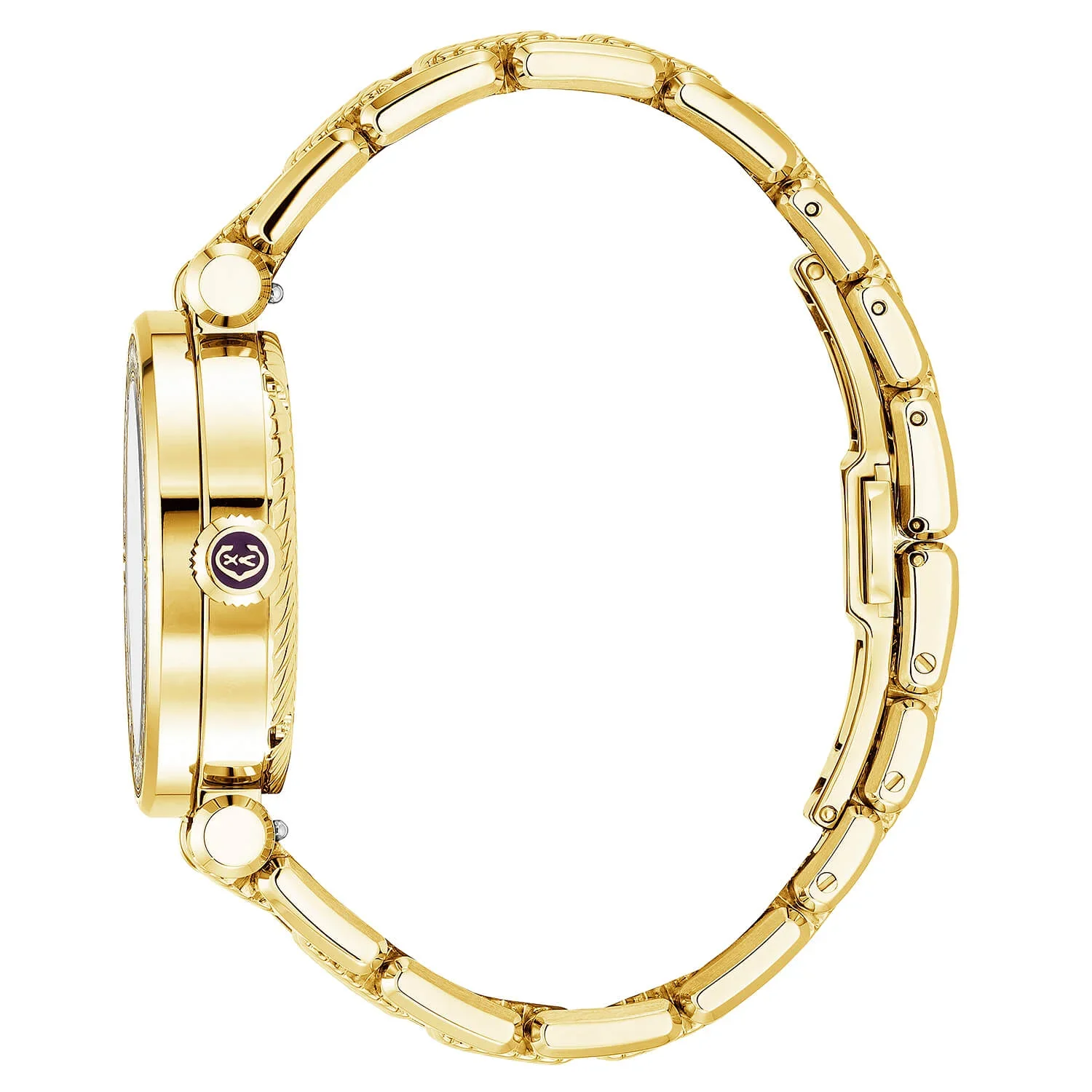 NAVIGATOR CRUISE, 36MM, QUARTZ CALIBRE, WHITE MOTHER-OF-PEARL WITH 12 ROMAN FIGURES DIAL, STEEL YELLOW GOLD PVD WITH 30 DIAMONDS & 6 SCREWS BEZEL, METAL YELLOW GOLD PVD INTERCHANGEABLE BRACELET - Image 3
