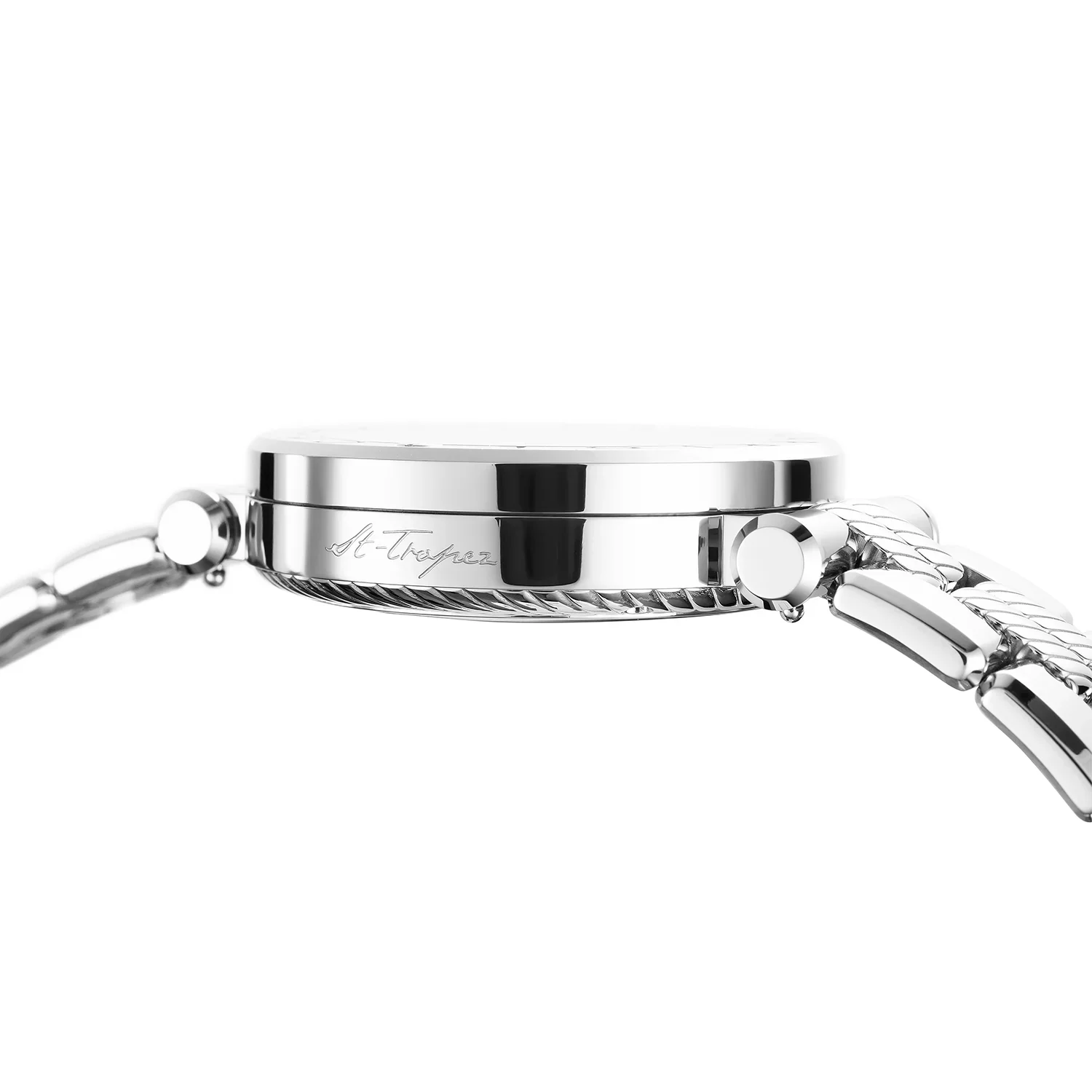 NAVIGATOR CRUISE, 41MM, QUARTZ CHRONOGRAPH CALIBRE, WHITE DIAL, "CHARRIOL CHARRIOL" BEZEL, STEEL INTERCHANGEABLE BRACELET - Image 4