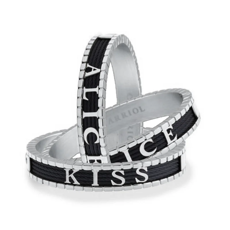 Forever™ Bangle Personalized Steel/Black - Image 4