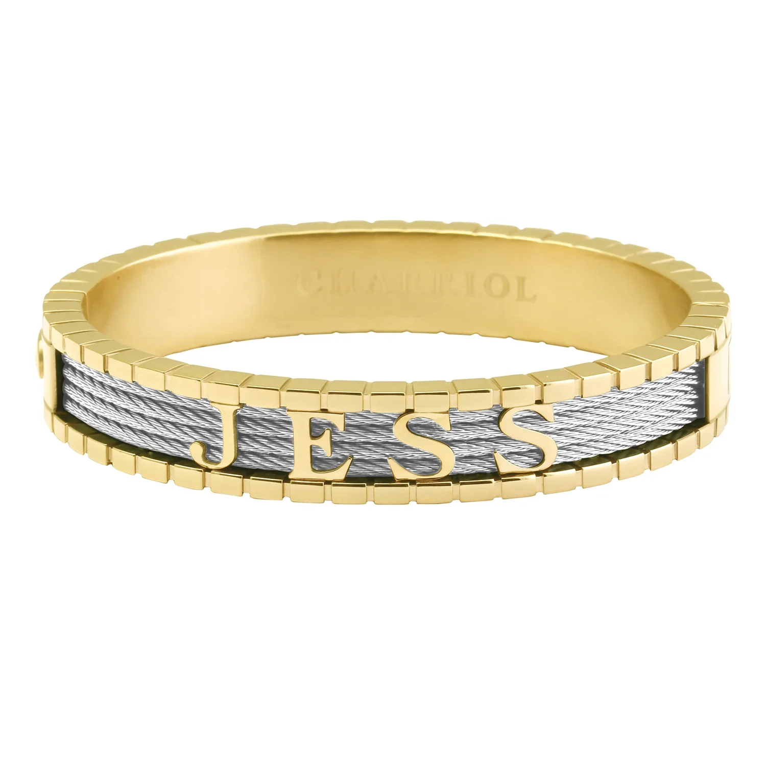 Forever™ Bangle Personalized Yellow/Steel - Image 2