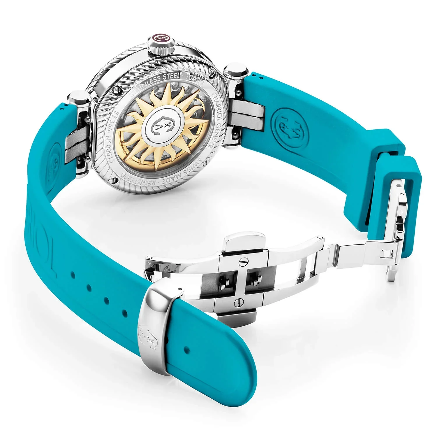 NAVIGATOR SURF, 36MM, AUTOMATIC CALIBRE, TURQUOISE DIAL, TURQUOISE BEZEL, TURQUOISE RUBBER INTERCHANGEABLE BRACELET - Image 2
