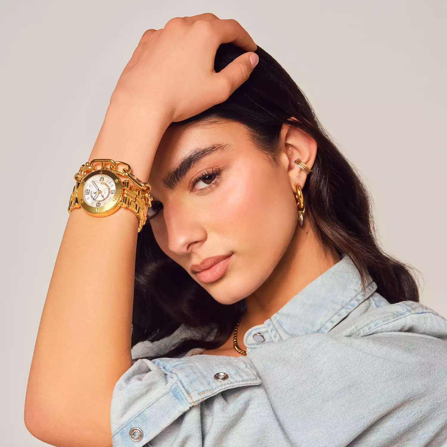 NAVIGATOR SURF GMT, 36MM, QUARTZ GMT CALIBRE, WHITE DIAL, 6 SCREWS BEZEL, STEEL YELLOW GOLD PVD INTERCHANGEABLE BRACELET - Image 5