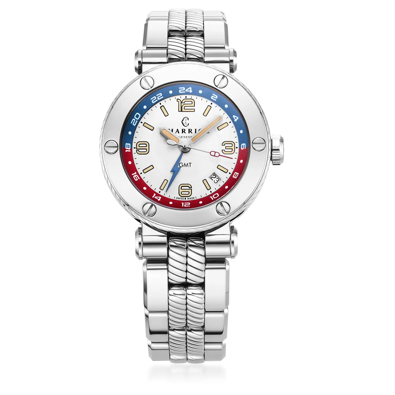 NAVIGATOR SURF GMT, 41MM, AUTOMATIC CALIBRE, WHITE DIAL, 6 SCREWS BEZEL, STEEL INTERCHANGEABLE BRACELET - Image 4