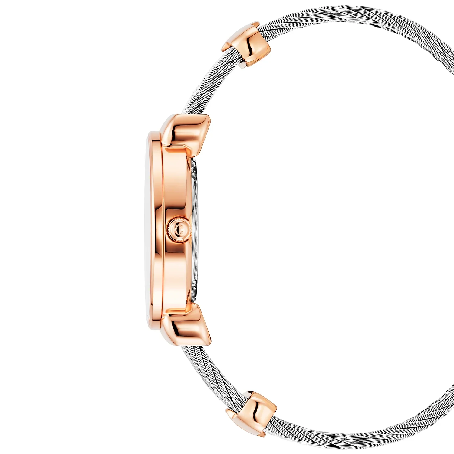 ST TROPEZ ICON, 30MM, QUARTZ CALIBRE, MOTHER-OF-PEARL WITH 11 DIAMONDS, "CHARRIOL CHARRIOL" BEZEL, STEEL CABLE BRACELET - Image 3