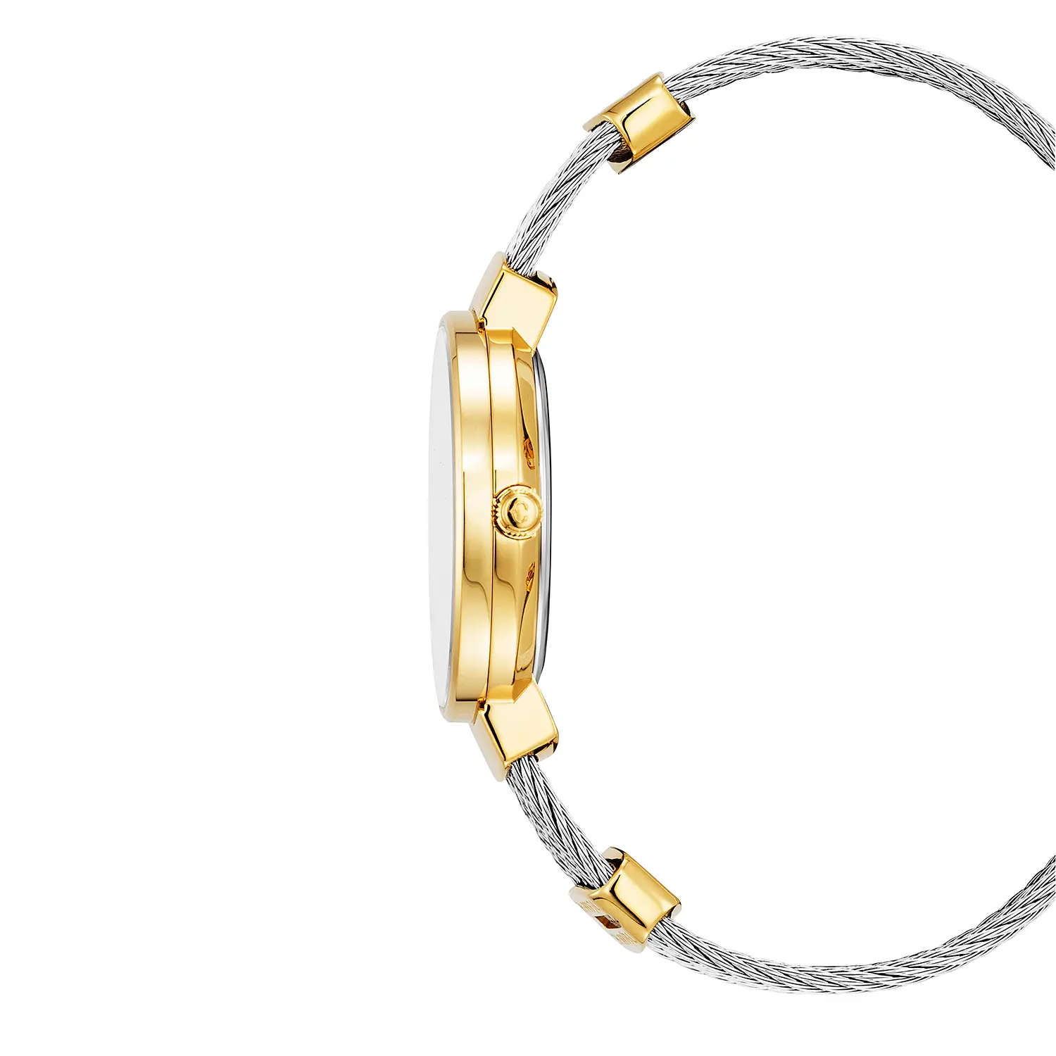 ST TROPEZ, 30MM, QUARTZ CALIBRE, MOTHER-OF-PEARL WITH 10 DIAMONDS DIAL, MOTHER-OF-PEARL BEZEL, STEEL CABLE BRACELET - Image 6