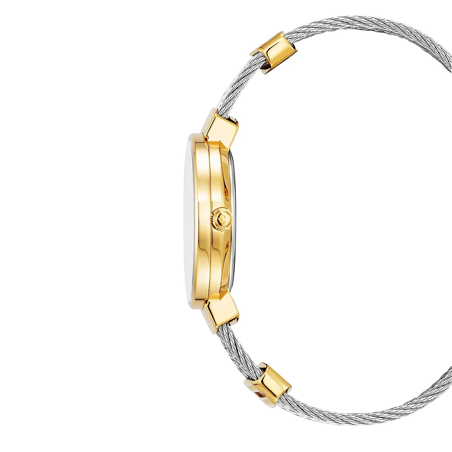 ST TROPEZ, 30MM, QUARTZ CALIBRE, MOTHER-OF-PEARL DIAL, MOTHER-OF-PEARL WITH 8 DIAMONDS BEZEL, STEEL CABLE BRACELET - Image 5